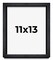11x13 Shadow Box 1" Depth Black Picture Frame - UV Acrylic, Backing, Hanging Hardware